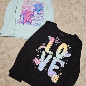 Place Black and Multicolor Love Graphic Long Sleeve Tee